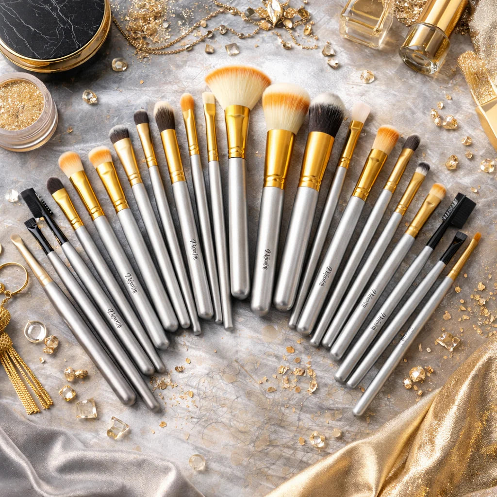 32 Pinceaux Make Up Complete Lèvres, Yeux & Teint