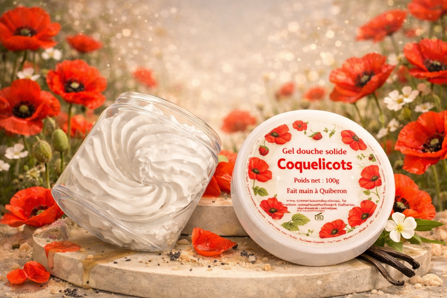 Savon fouettée Coquelicots