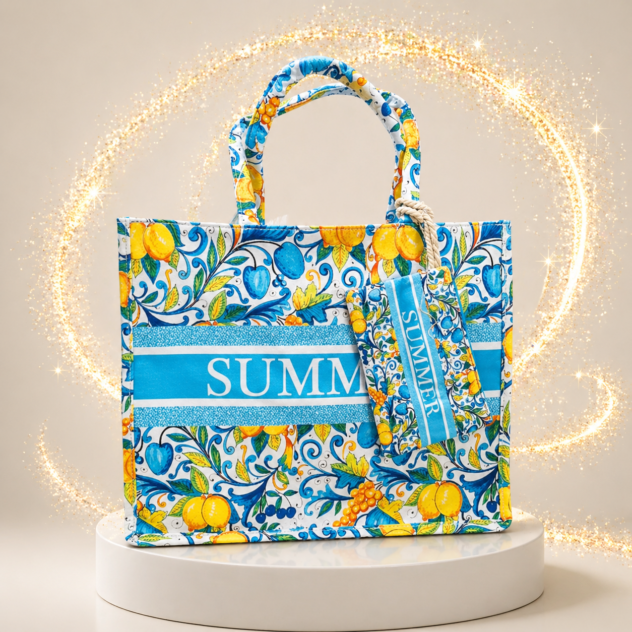 Sac Summer Bleu claire citron