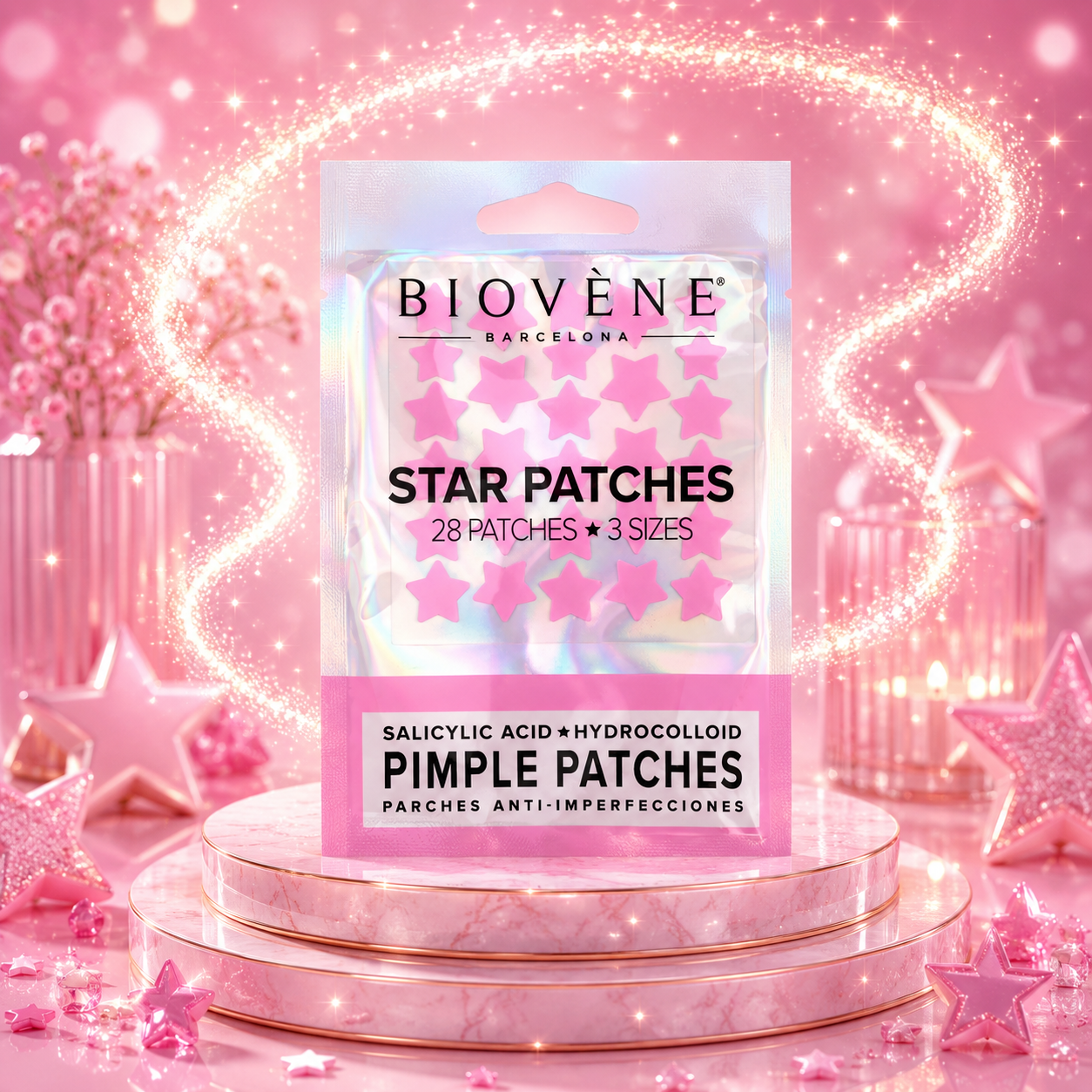 Patchs anti-boutons roses STAR PATCHES - Étoiles anti-imperfections, 28 patchs