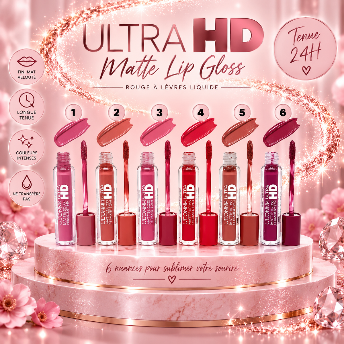 Gloss matte ultra hd longue tenue Rose