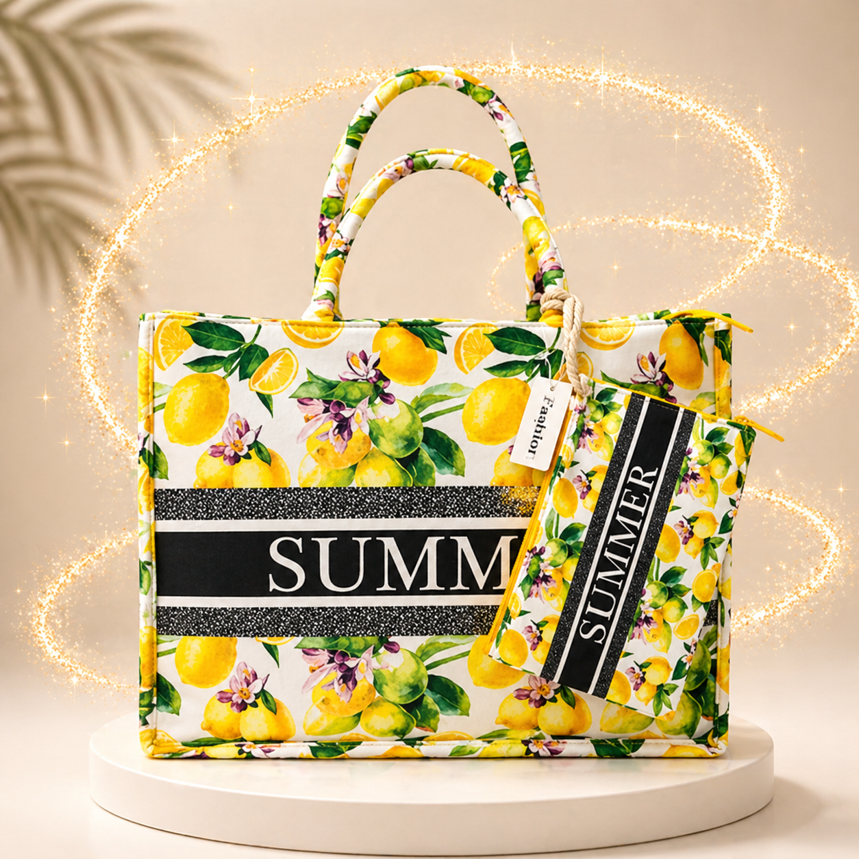 Sac Summer Noir citron