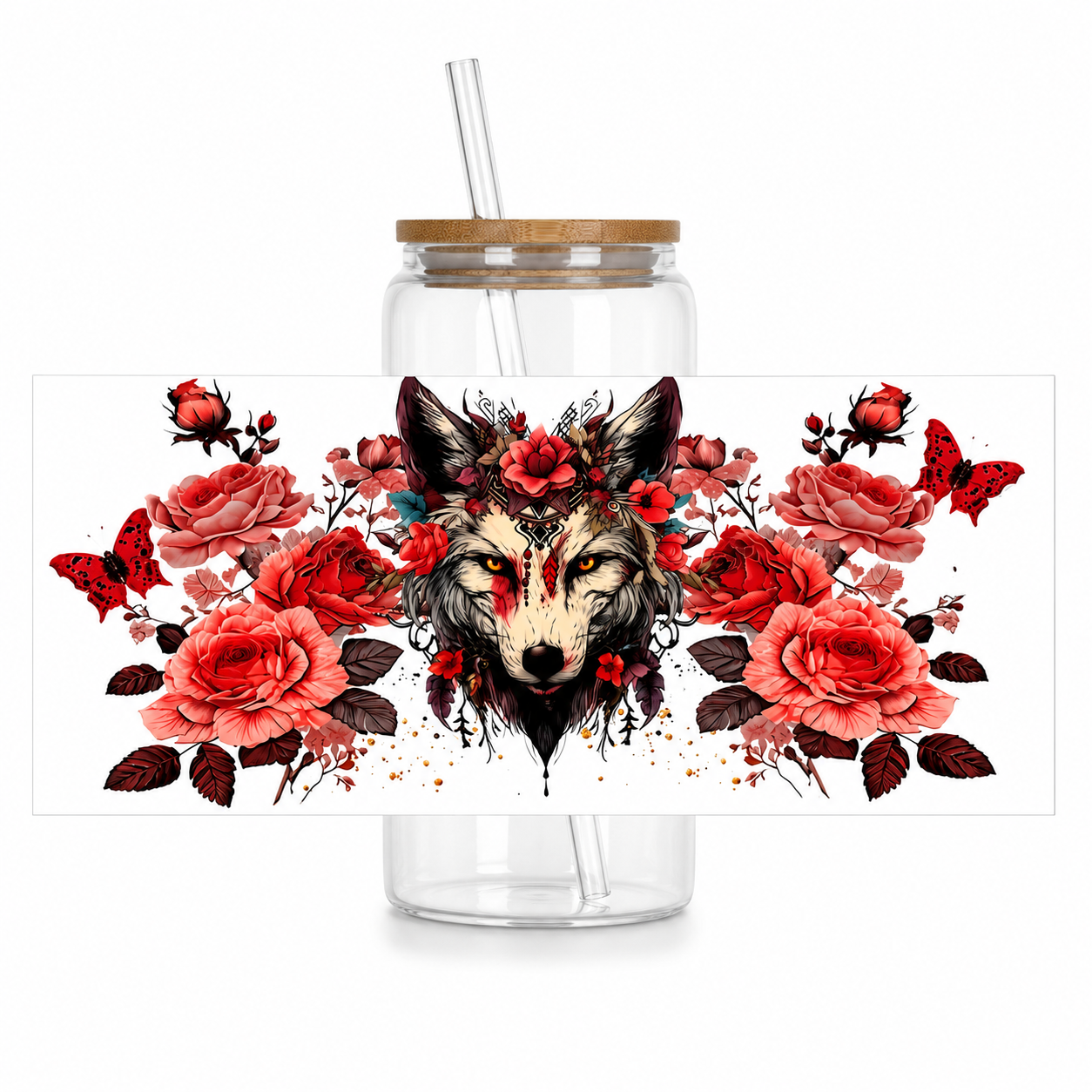 Verre Loup roses