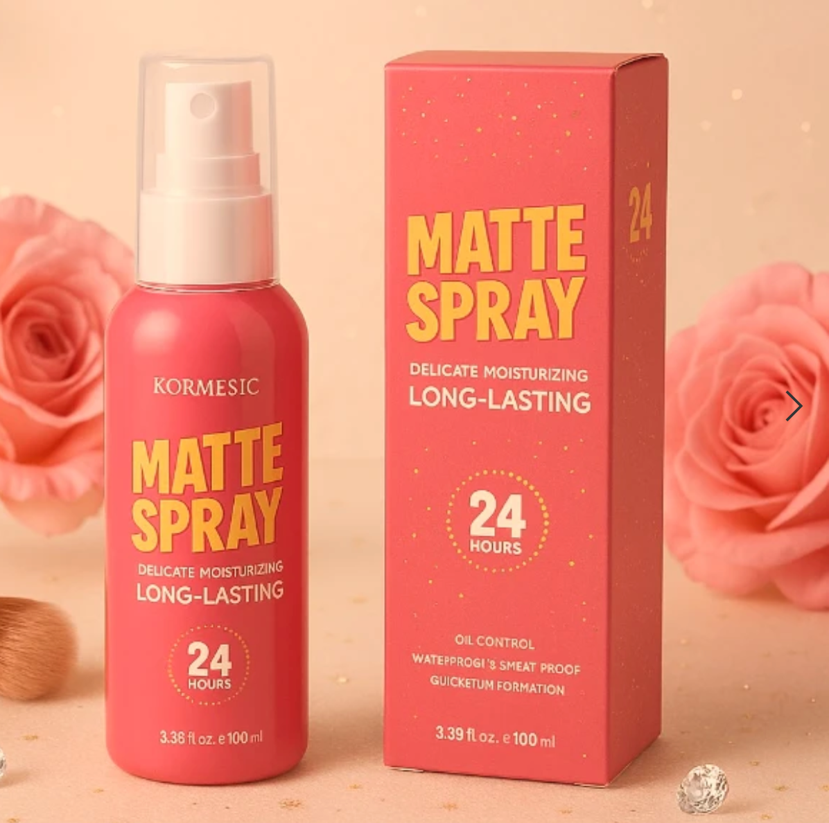 Spray fixateur de maquillage mat