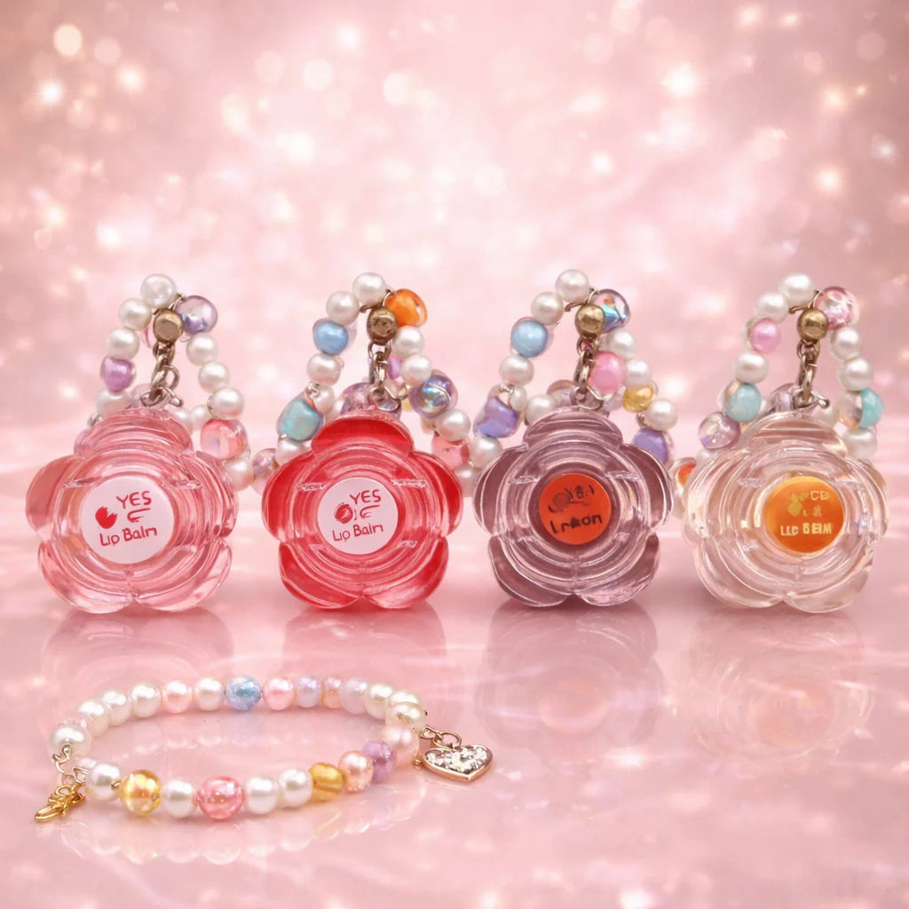 Baume à lèvres Fleur + Bracelet 4 Couleurs