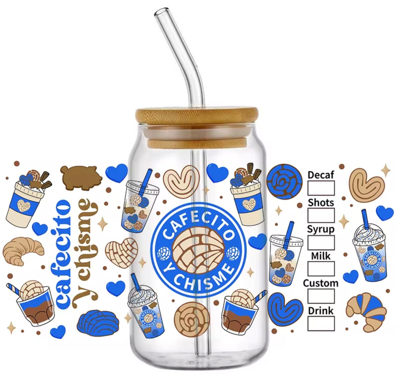 Verre Cafecito Bleu