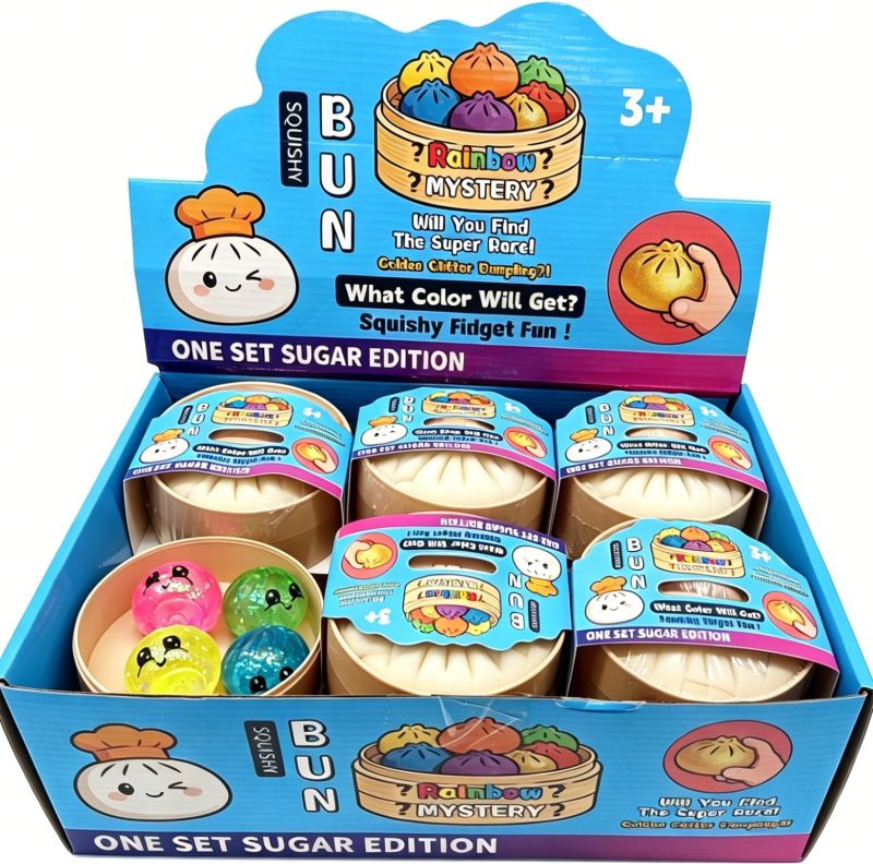 Squishy Mini Dumpling 4pcs Sugar Glitter
