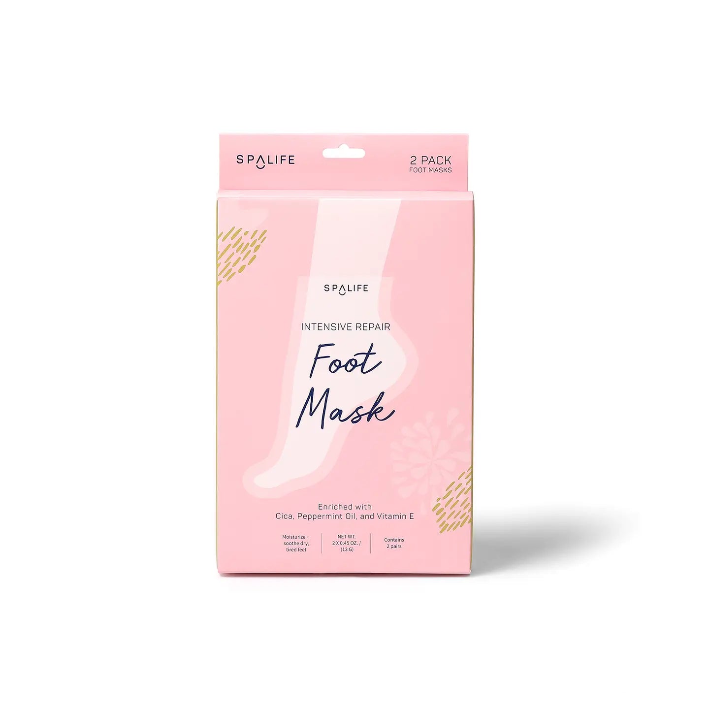 Masque réparateur intensif pour les pieds Cica, huile de menthe poivrée et vitamine E