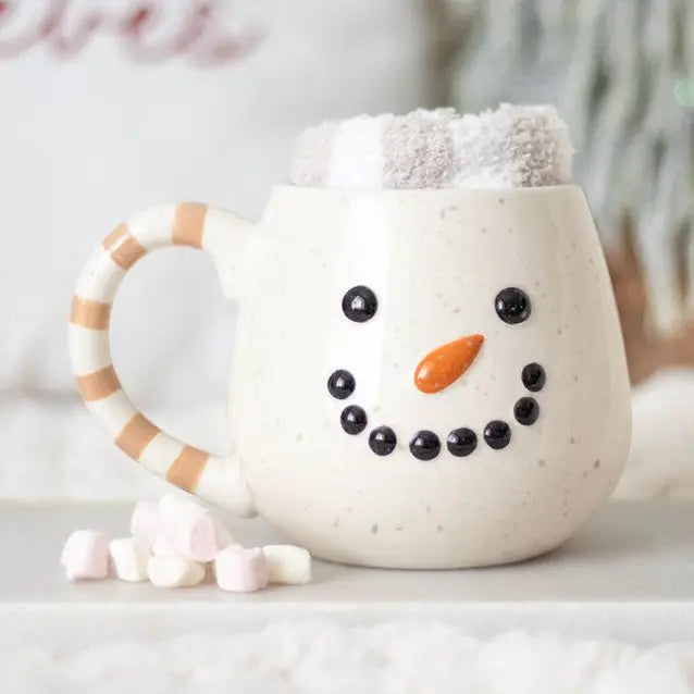 Ensemble de mugs et chaussettes de Noël Snowman