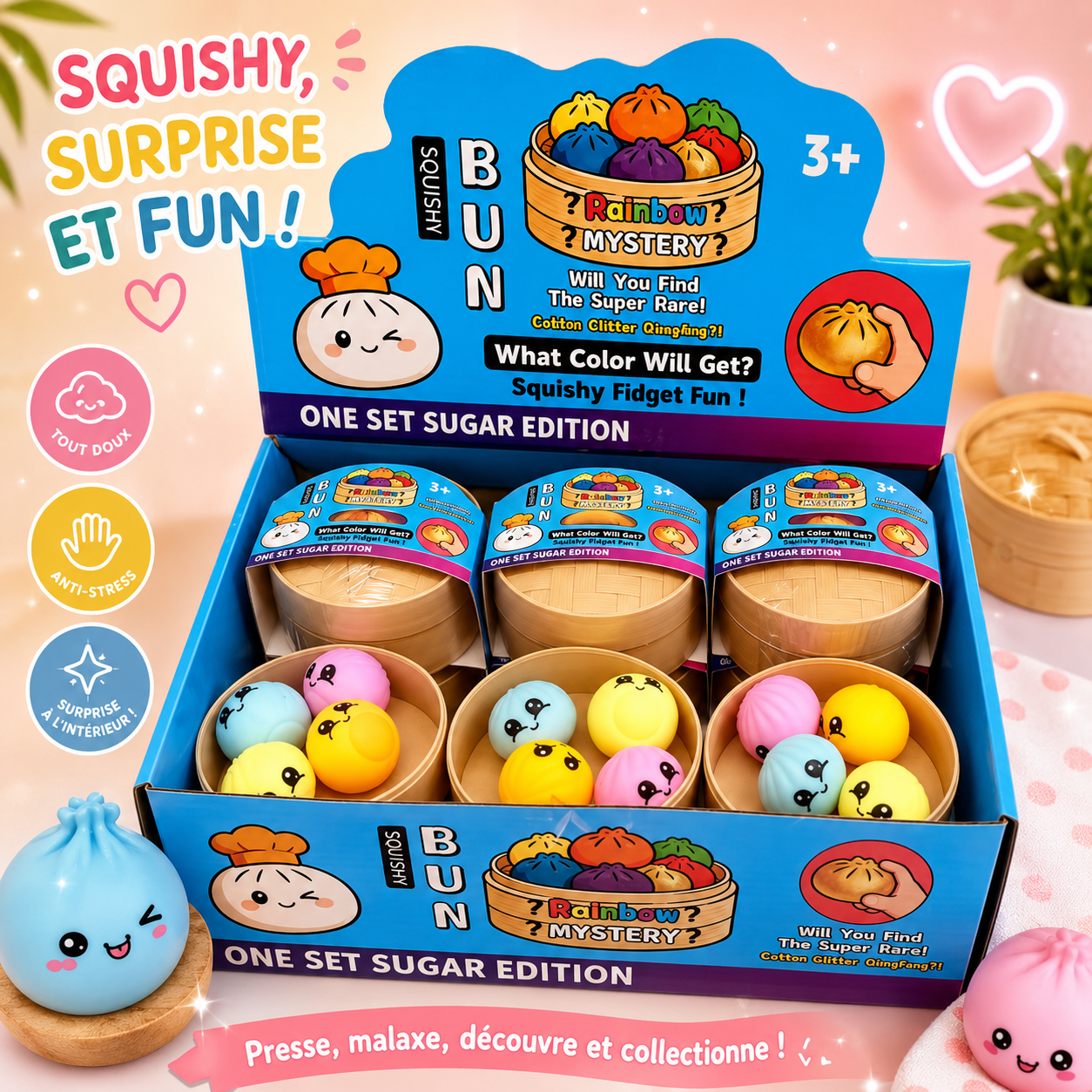 Squishy Dumpling 4pcs Mini pastel