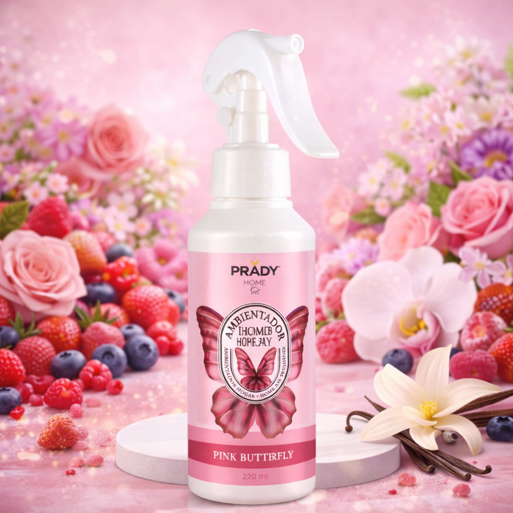 Spray Désodorisant Maison & Tissu Pink Butterfly 220ml