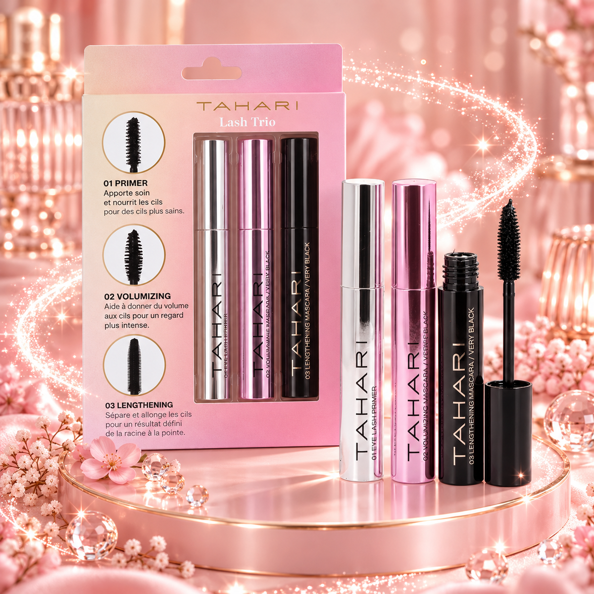 Coffret trios mascara les cils TAHARI