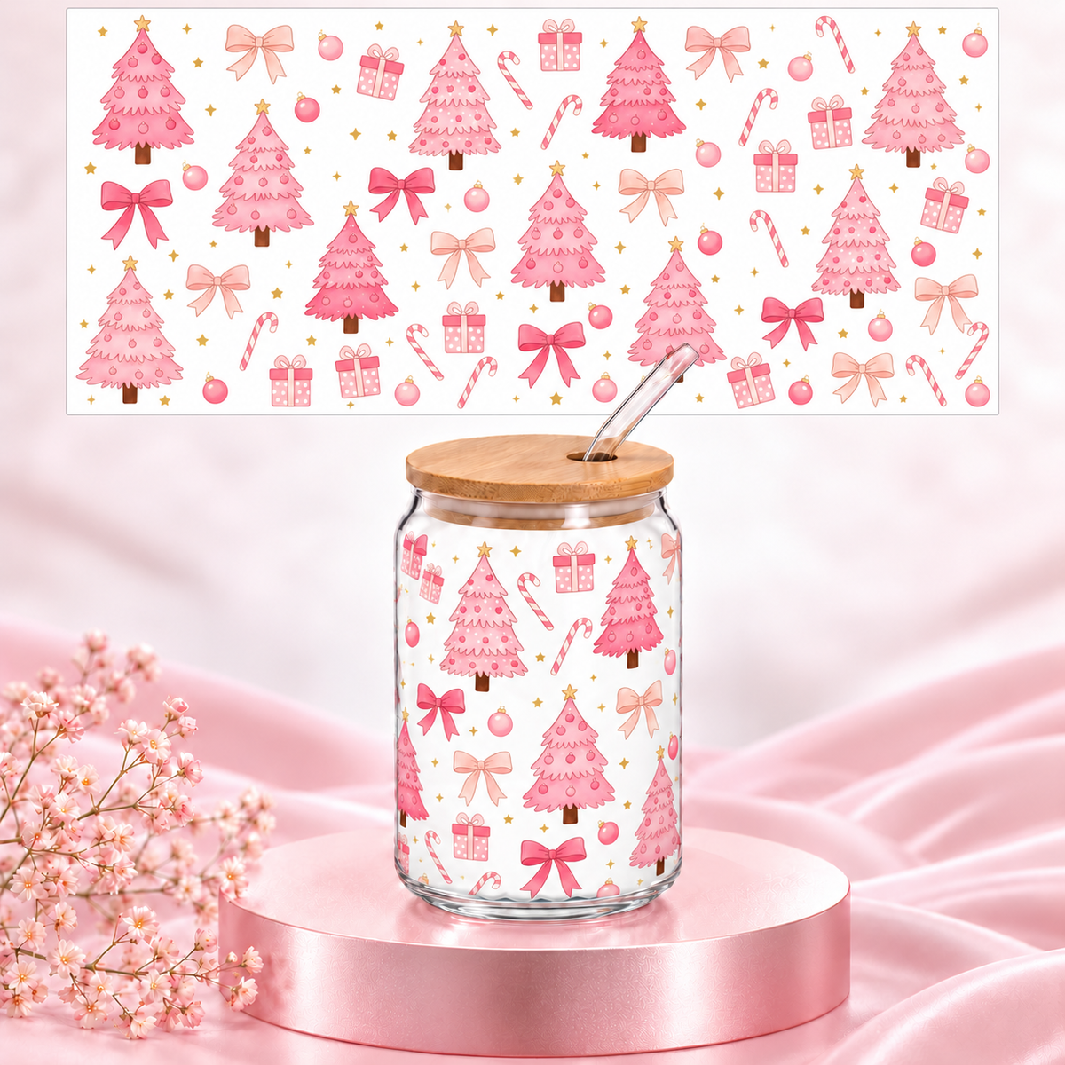 Verre Sapin rose