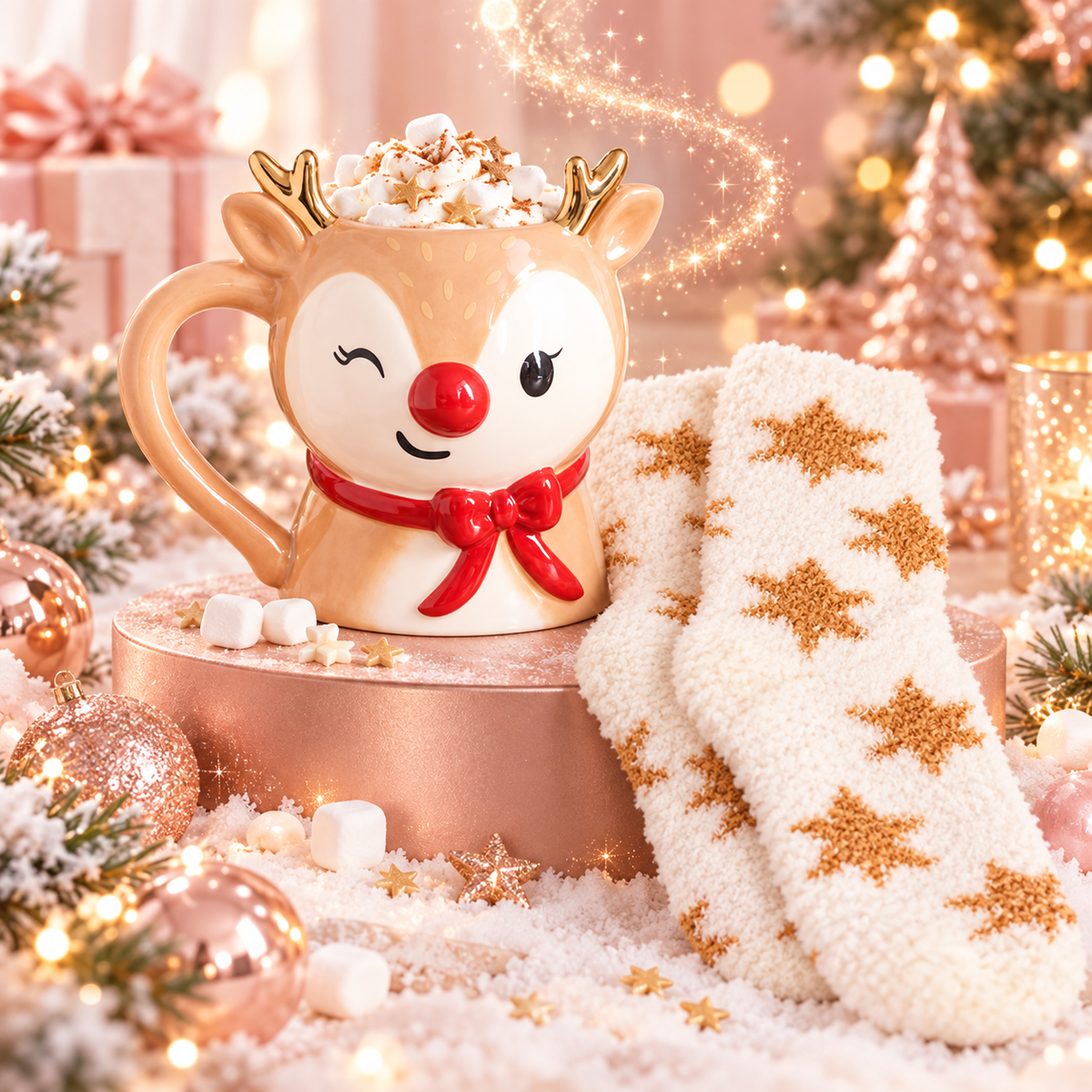 Mug Renne Ruby & Chaussette