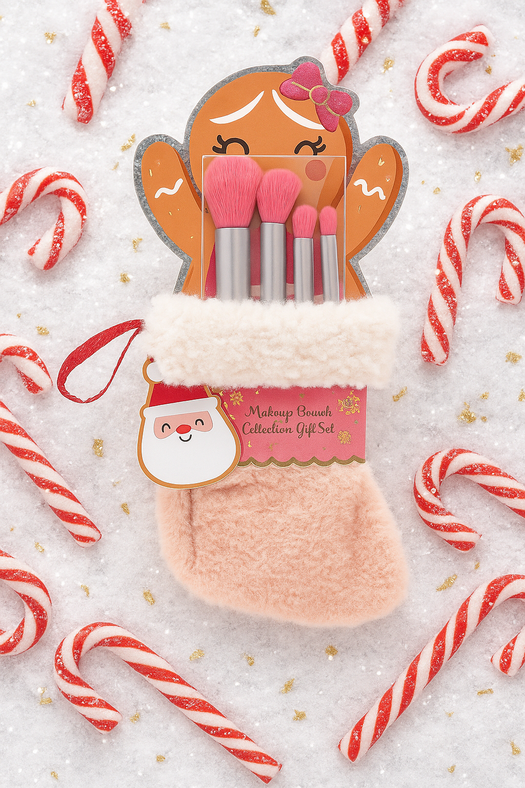 Coffret de Noël – Set de 4 Pinceaux Maquillage