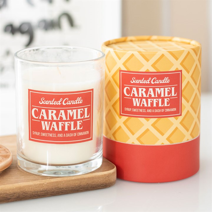 Bougie parfumée au gaufre au caramel