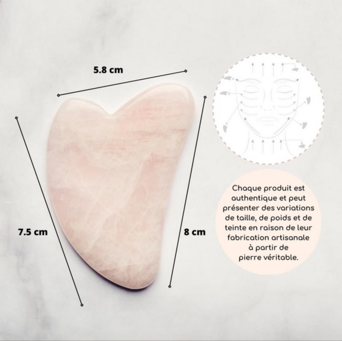 Gua Sha Quartz rose
