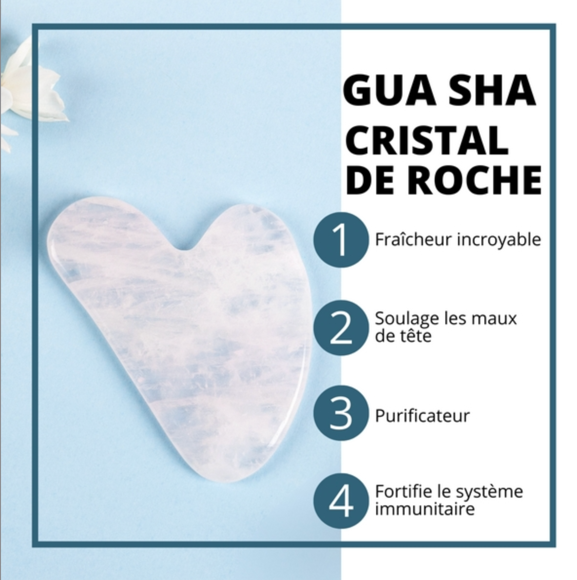 Gua Sha Cristal de Roche