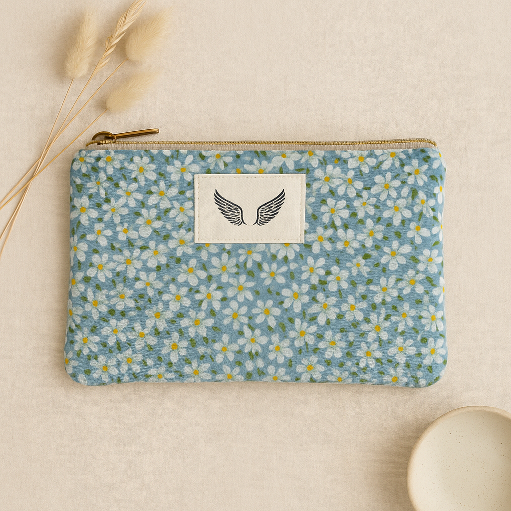Trousse Bleu fleuris