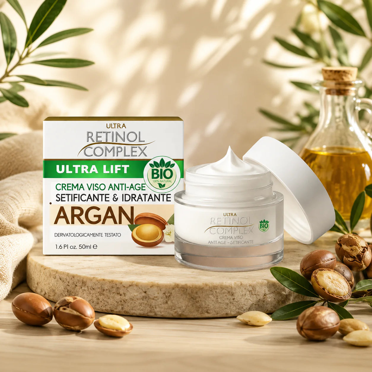 Crème pour le Visage Anti-Age a l'Argan Bio 50ml