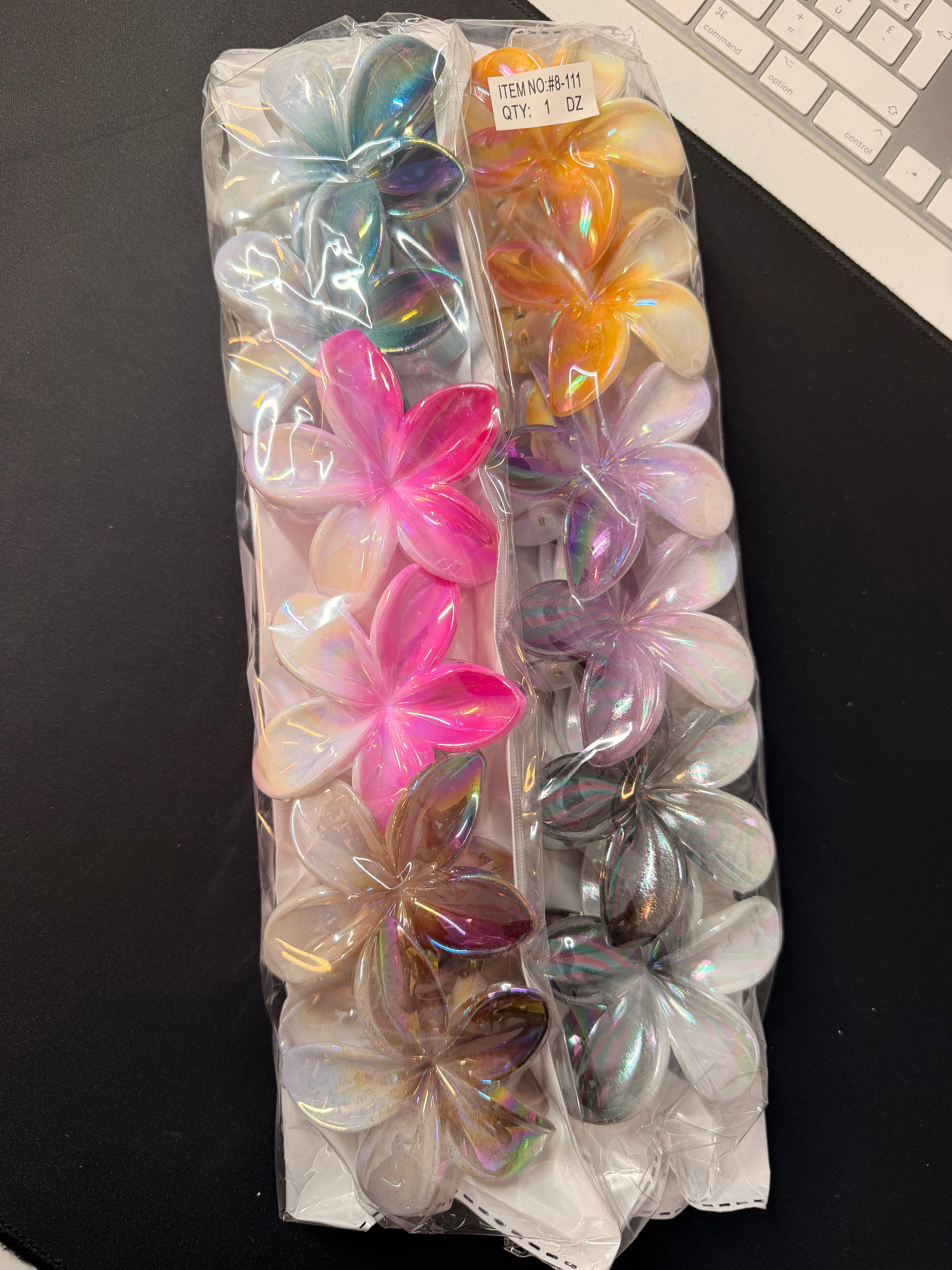 Pinces à cheveux Monoi metallisée