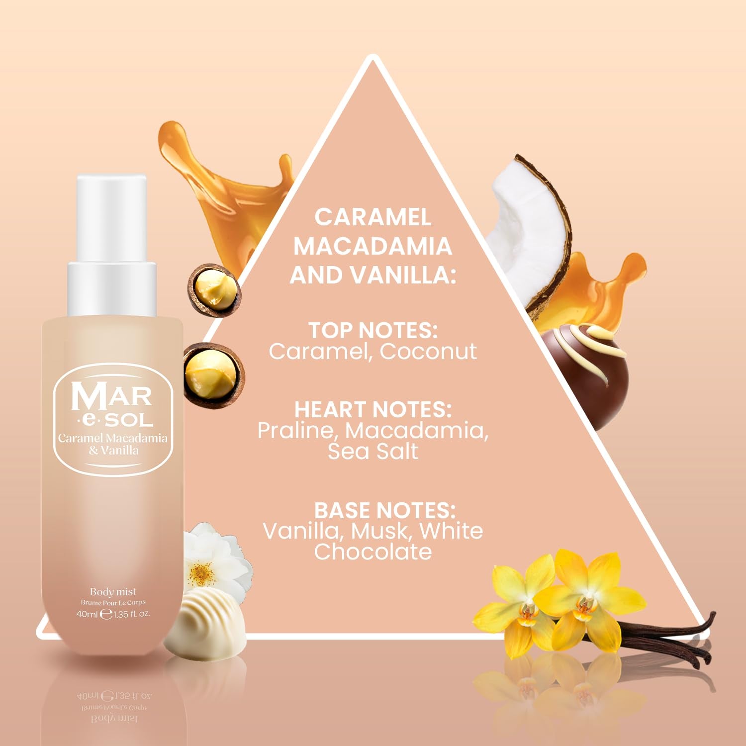Brume Mar e Sol - Caramel Macadamia & Vanille 250 ml