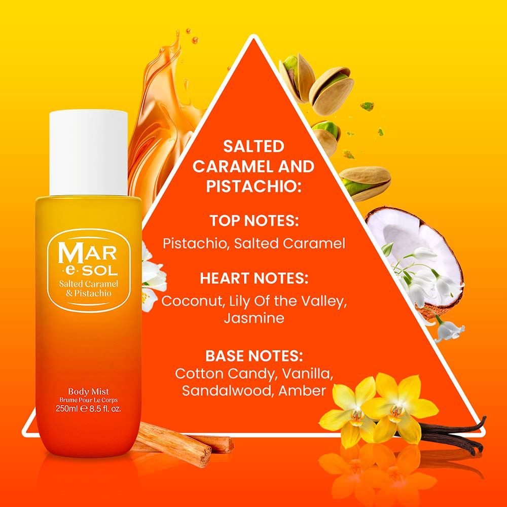 Brume Mar e Sol Vanille, Caramel Beurre Salé, Pistache - Grand Format 250ml