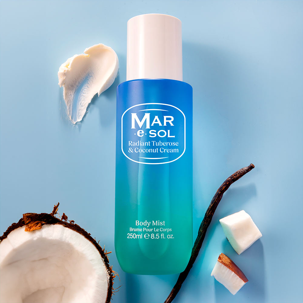 Brume Mar e Sol Crème de Coco, Fleurs Blanches, Ambre Vanillé - Grand Format 250ml