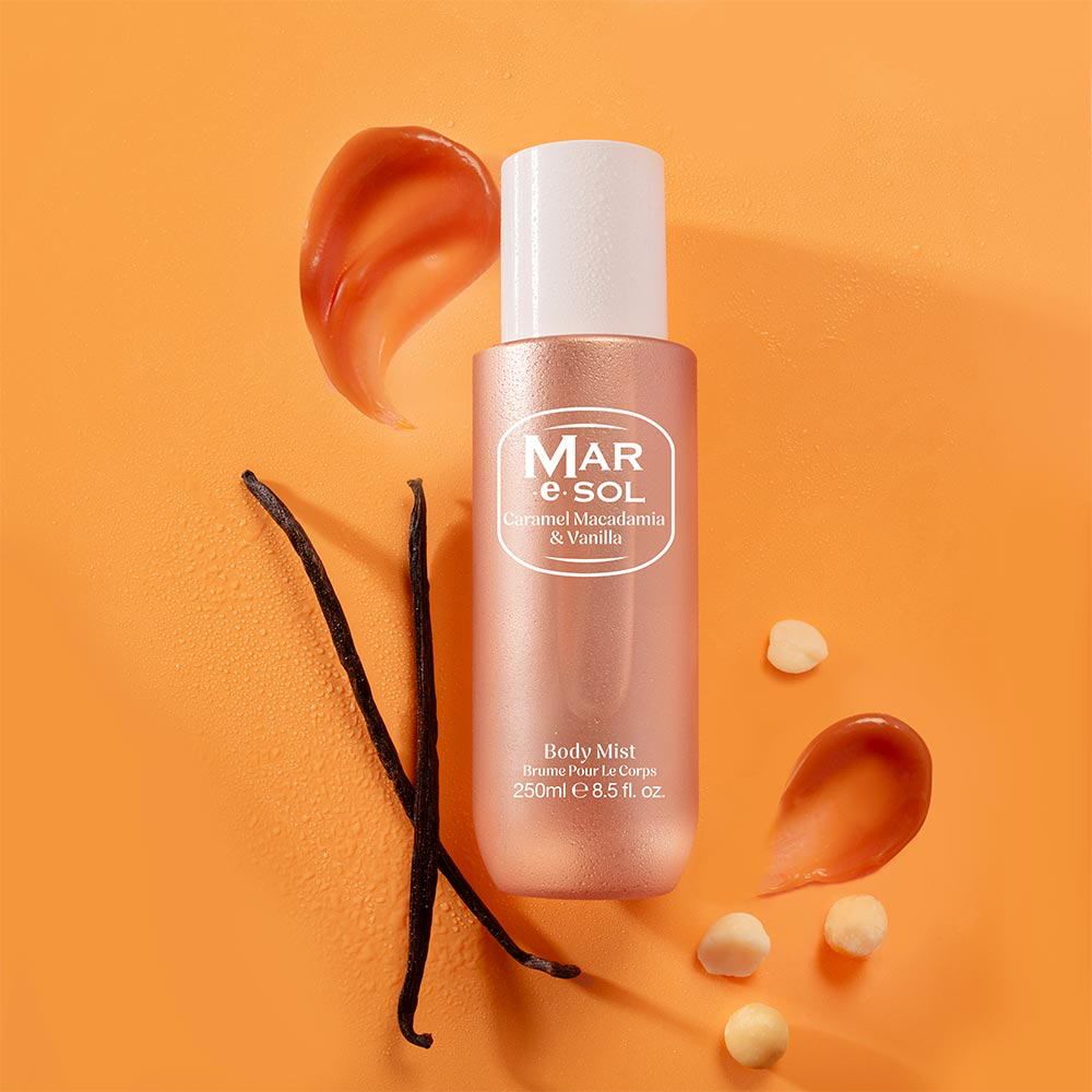 Brume Mar e Sol Caramel, Noix de Macadamia, Chocolat Blanc - Grand Format 250ml
