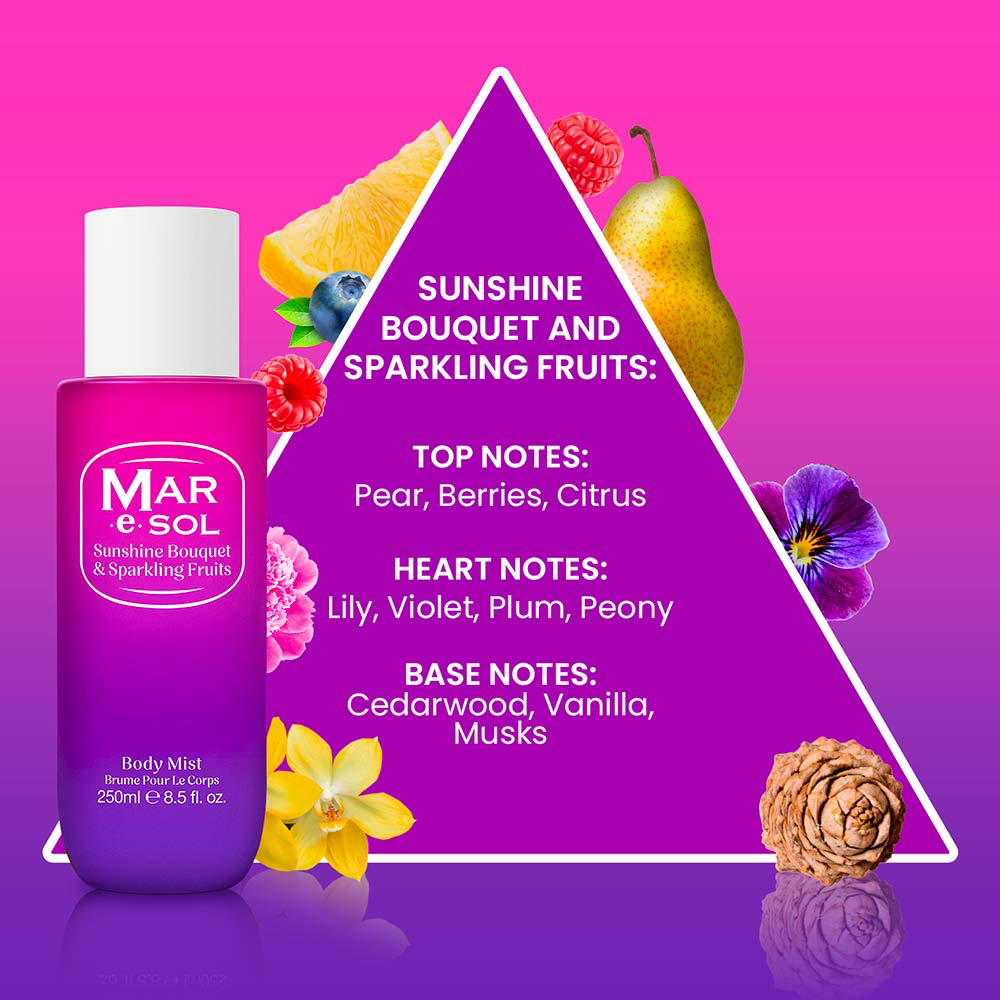 Brume Mar e Sol Violette, Vanille Musquée, Bois de Cèdre - Grand Format 250ml