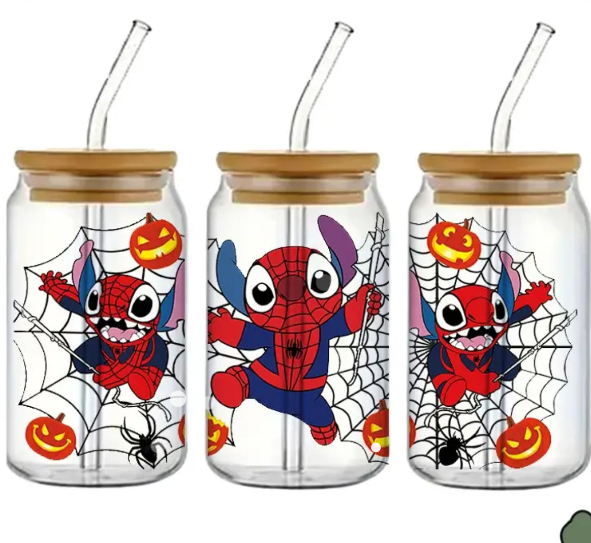 Verre Stitch Spiderman