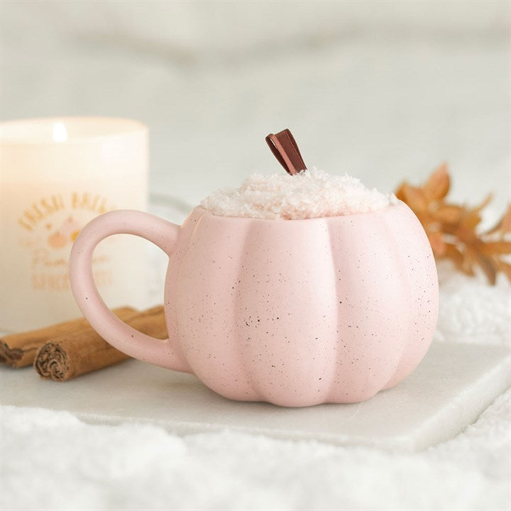 Ensemble tasse et chaussettes « Pink Pumpkin »