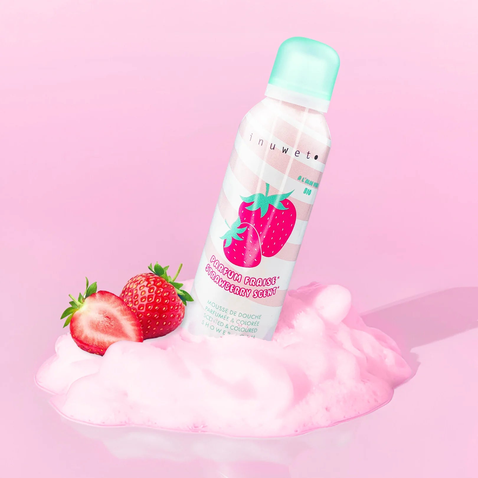 Mousse de douche rose - Fraise