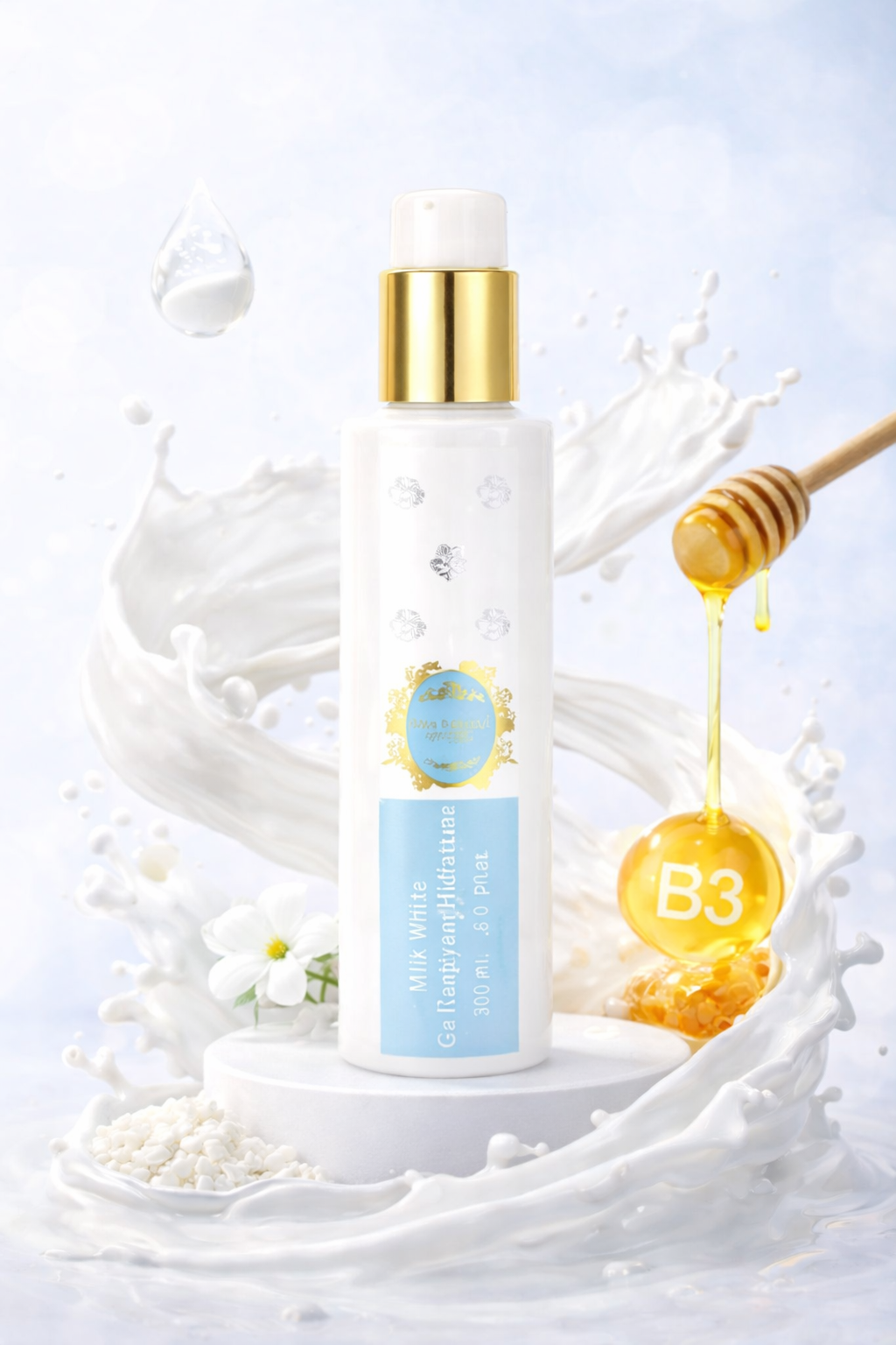 Gel nettoyant hydratant au lait et miel