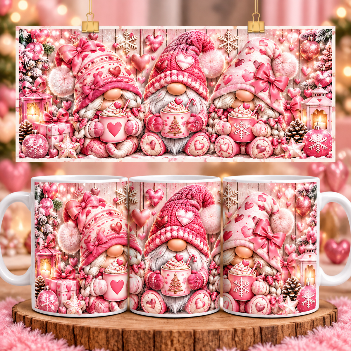 Mug Gnome rose