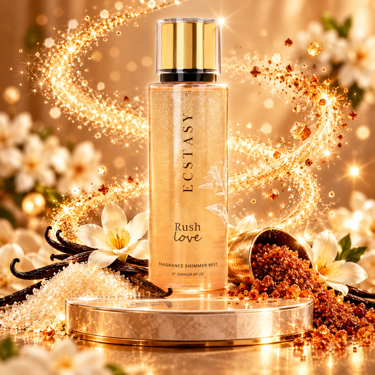 ✨ Brume Parfumée Pailletée  – Rush Love ✨