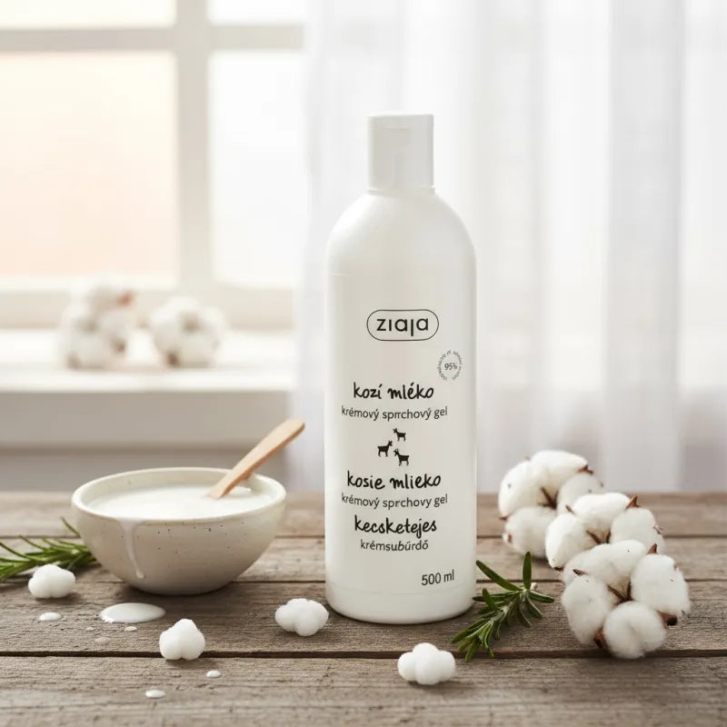 Crème de Douche Hydratante au Lait de Chèvre - Maxi Format 500ml