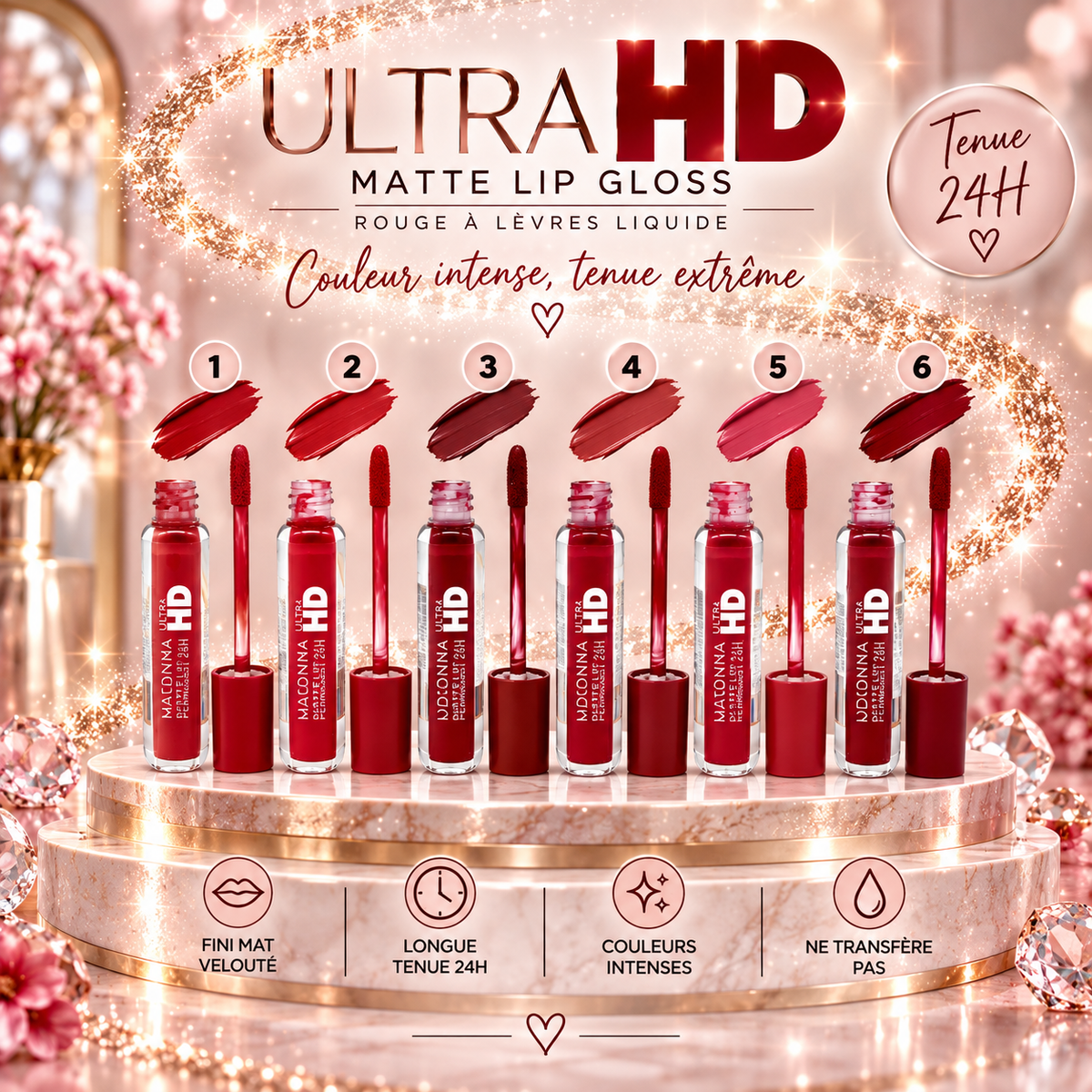 Gloss matte ultra hd longue tenue Rouge