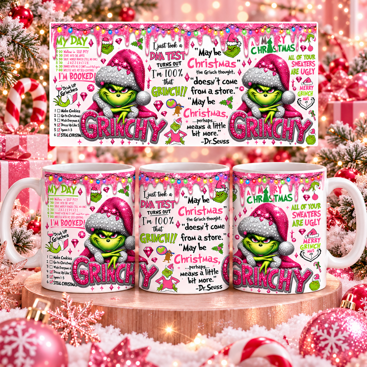Mug Pink Grinch
